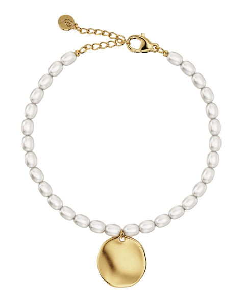 Edblad - Pearl Signet Bracelet Multi Gold