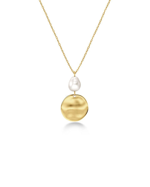 Edblad - Pearl Signet Necklace Gold