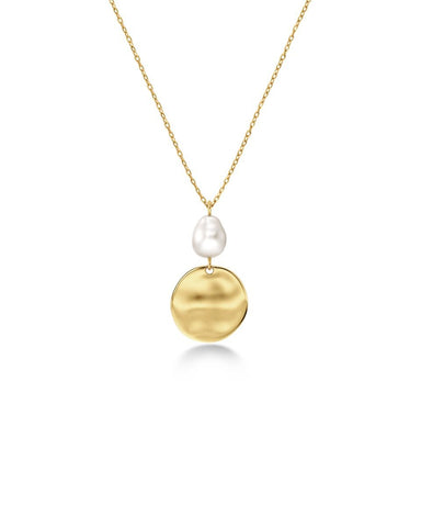 Edblad - Pearl Signet Necklace Gold