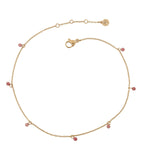 Edblad - Summer Beads Chain Anklet Pink Gold