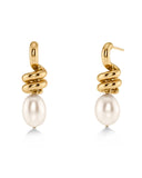 Edblad - Swivel Earrings Pearl Large Gold