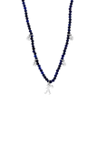 Karen Walker - Lapis Runaway Charm Necklace Silver