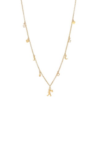 Karen Walker - Runaway Mini Charm Necklace Gold Plated