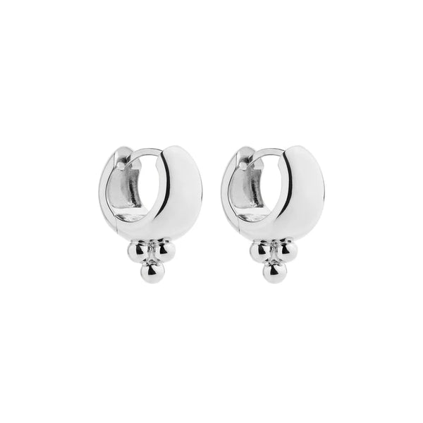 Najo - Genie Silver Huggie Earrings
