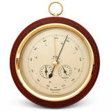 Fischer - Modern Weather Station Brass And Mahogany Wood