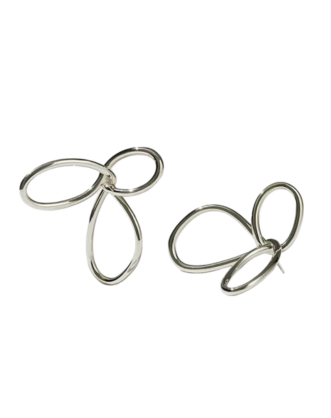 Meadowlark - Flower Earrings Oversized Sterling Silver