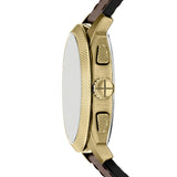 Fossil - Machine Gold/Brown Leather Watch