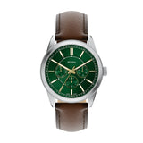 Fossil - Pearson Men's Brown Strap Green Face Watch