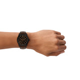 Fossil - Pearson Men's Black & Dark Brown Watch
