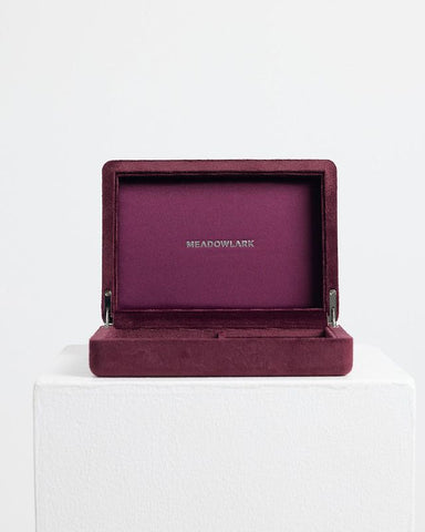Meadowlark - Velvet Jewellery Box Merlot Small
