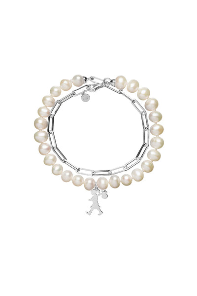 Karen Walker - Girl with all the Pearls and Chain Bracelet Silver
