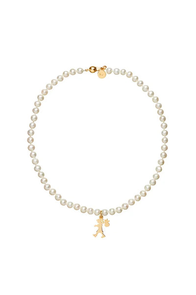 Karen Walker - GIrl With All The Pearls Necklace 9ct Yellow Gold