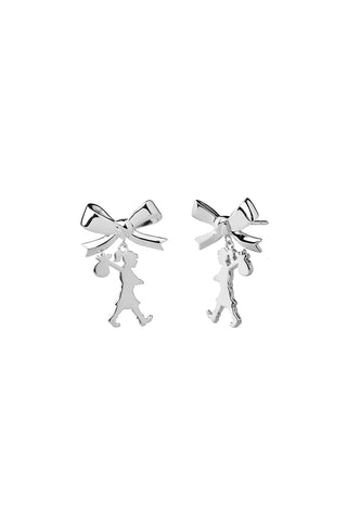 Karen Walker - Girl with the Bow Earrings Silver