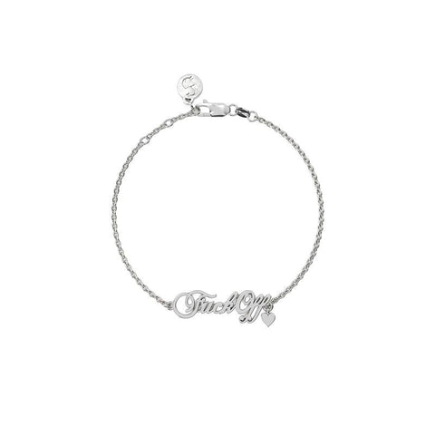 Stolen Girlfriends Club - F*ck Off Script Bracelet Silver