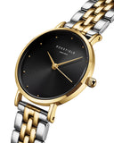 Rosefield - Small Edit Black Gold Silver Duotone Bracelet Watch