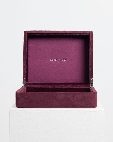 Meadowlark - Velvet Jewellery Box Merlot Large