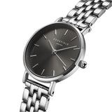 Rosefield Watch - Small Edition Black Dial With Silver Bracelet