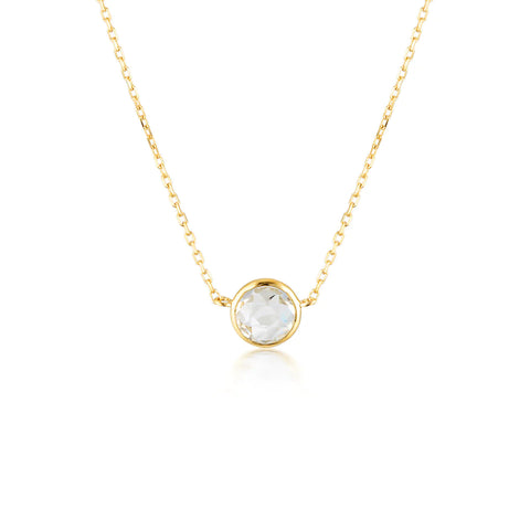 Georgini - Lucent white topaz - Gold plate necklace