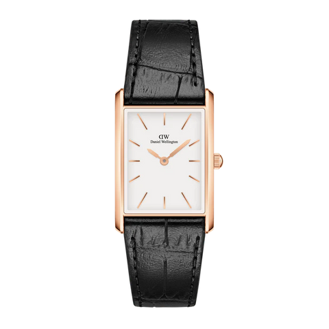 Daniel Wellington - Bound Black Rose Gold/White Crocodile Watch