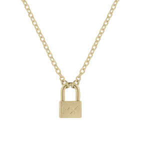 Meadowlark - 9ct Yellow Gold Medium Lock Necklace