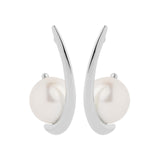 Najo - Unique Shaped Hoops With Fresh Water Pearl