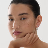 Najo - Unique Shaped Hoops With Fresh Water Pearl