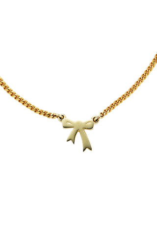 Karen Walker - 9ct Yellow Gold Mini Bow Necklace