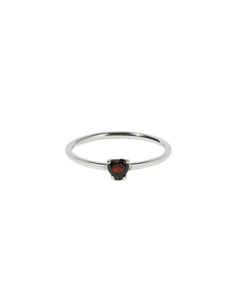 Meadowlark - Micro Round Ring Silver Thai Garnet