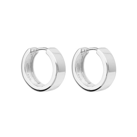 Najo - Stella Huggie Earrings Silver