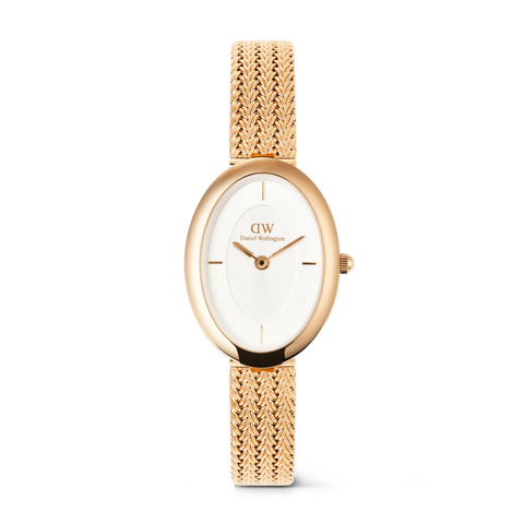 Daniel Wellington - Juliette Braided Mesh White Sunray Rose Gold
