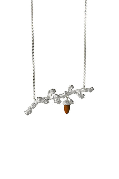 Karen Walker - Acorn and Leaf Branch Necklace 45cm