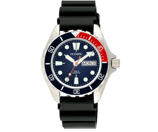 Olympic - 200m Classic Dive Watch Red Bezel