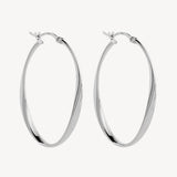 Najo - Cinta Large Hoop Earrings Silver