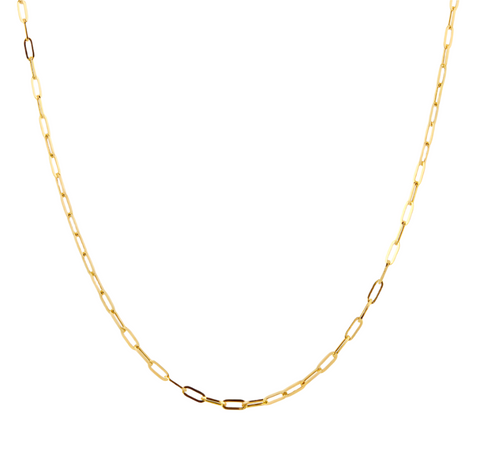 Brent Weatherall - 9ct yellow Gold paper Chain 45cm Necklace