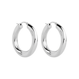 Najo - Dune Hoop Earrings Medium Silver