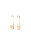 Karen Walker - Runaway Safety Pin Earrings Gold Plated