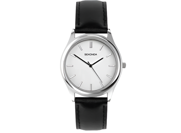Sekonda - Evans Silver Dial Black Strap