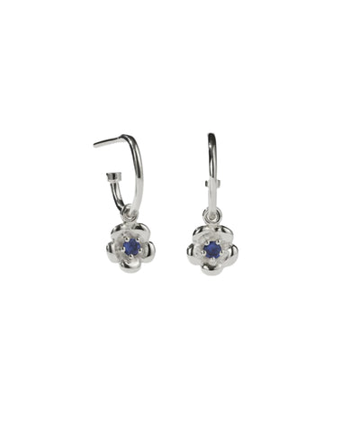 Meadowlark - Posie Signature Hoops Blue Sapphire Sterling Silver