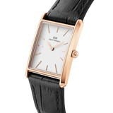 Daniel Wellington - Bound Black Rose Gold/White Crocodile Watch