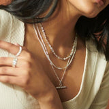 Daisy London - Treasures Rope T Bar Necklace Silver