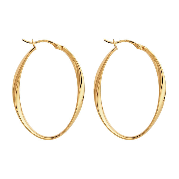 Najo - Cinta Large Hoop Earrings Gold Plated