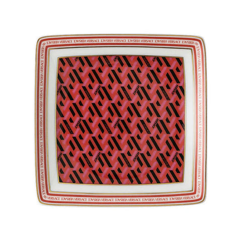 Versace - Square Rosenthal Coppetta La Greca Signature Red