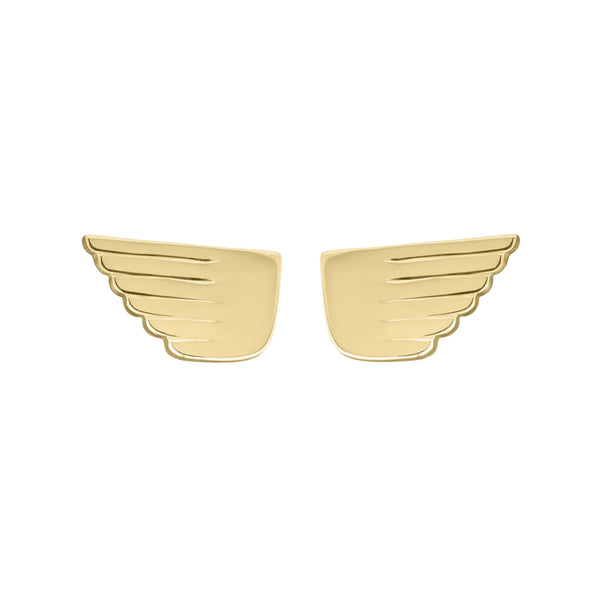 Boh Runga - Snowbird Wing Stud Gold Plate