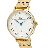 Daniel Wellington - Petite Roman Numerals Date 5-link Gold
