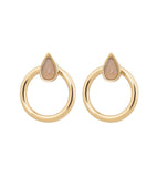 Edblad - Daphne Studs Front/Back Large Gold