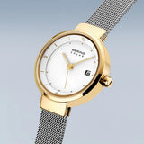 Bering - Solar Polished Gold Watch