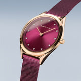 Bering - Ultra Slim, Polished Rose Gold Watch
