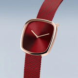 Bering - Pebble Polished Rose Gold Watch