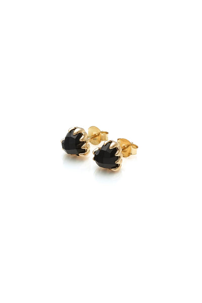 Stolen Girlfriends Club - Love Claw Earrings Onyx Gold Plated