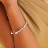 Najo - Rope Silver Cuff 60mm Silver